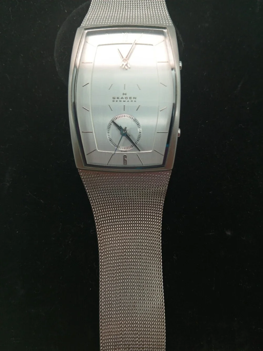 Skagen Men's 281LSS Dual-Time Silver Tone Mesh Watch